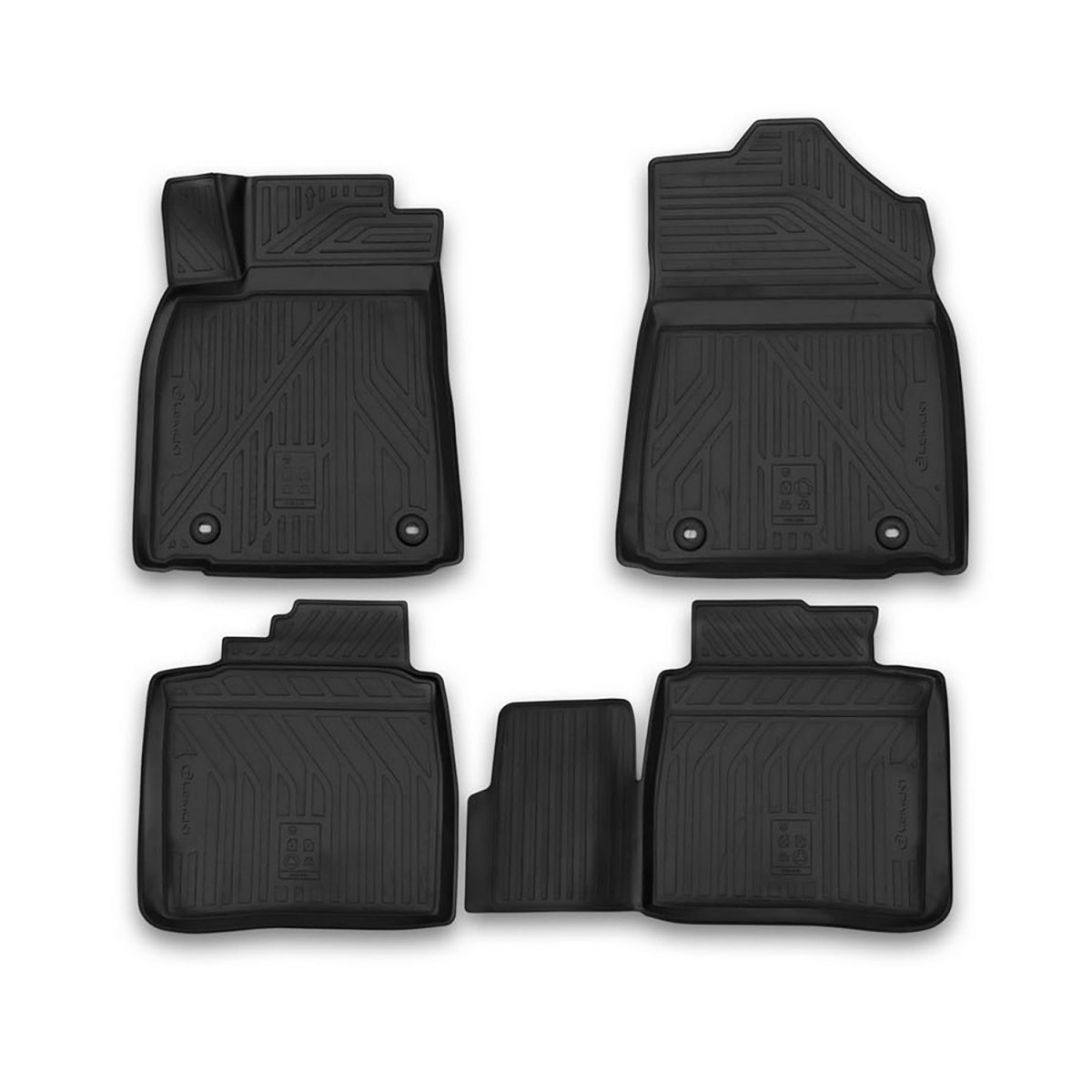 Lexus ES Floor Mats - Omac - Rubber TPE - Black - 2015